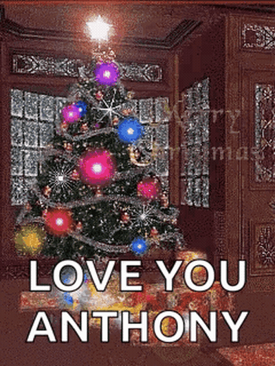 Merry Christmas Card With Tree GIF