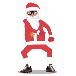Merry Christmas Dancing Santa Claus Shoes GIF