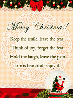 Merry Christmas Daughter Festive Greeting Card GIF