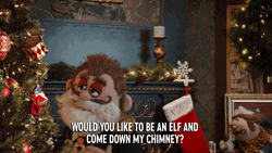 Merry Christmas Elf Come Down GIF
