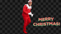Merry Christmas Elf Shuffle Dance GIF
