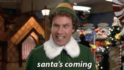 Merry Christmas Elf Will Ferrell Santa's Coming GIF