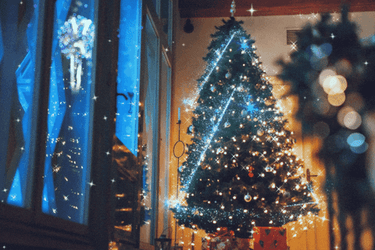 Merry Christmas Eve Fireworks Lighs GIF