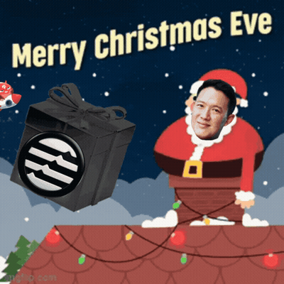 Merry Christmas Eve Santa And Gift GIF