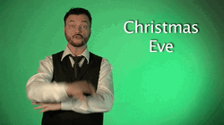 Merry Christmas Eve Sign Language GIF