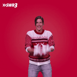 Merry Christmas Eve Throwing Snow GIF