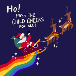 Merry Christmas Family Santa Claus Reindeers GIF