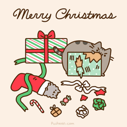 Merry Christmas Friend From Pusheen The Cat GIF