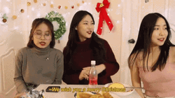 Merry Christmas Friends Singing Christmas Carol GIF