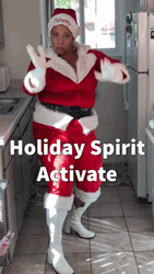 Merry Christmas Funny Girl Holiday Spirit Activate GIF