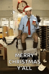 Merry Christmas Funny Office Guy Partying GIF