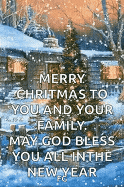 Merry Christmas God Bless You GIF
