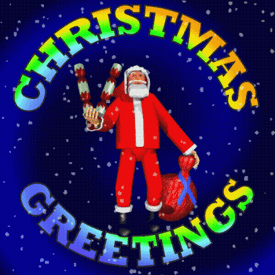 Merry Christmas Greeting Card With Christmas Tree GIF