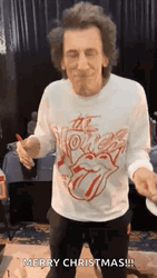 Merry Christmas Mick Jagger GIF