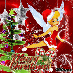 Merry Christmas Red Tinkerbell GIF