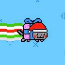 Merry Christmas Santa Claus Nyan Cat GIF