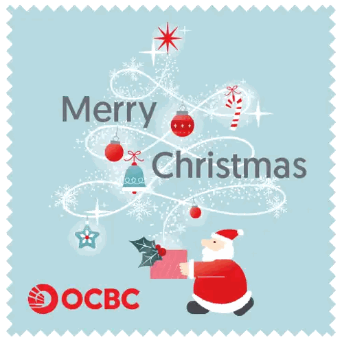 Merry Christmas Stamp With Tree Sticker