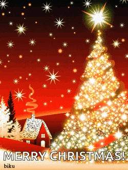 Merry Christmas Stars GIF