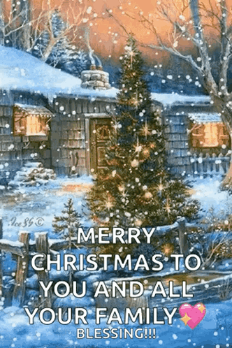Merry Christmas To You And All Your Family Blessing !! GIF