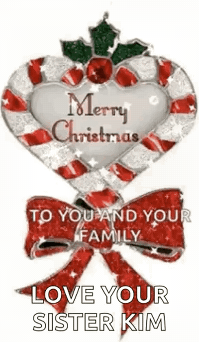 Merry Christmas To You And Your Family Love Your Sister Kim GIF