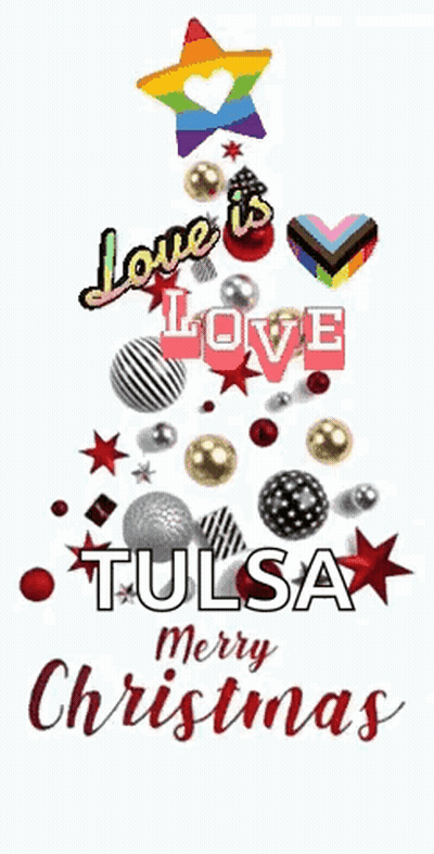 Merry Christmas Tree Decorations Love Is Love Tulsa GIF