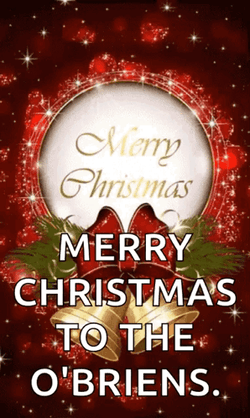 Merry Christmas Wednesday To The O'Briens GIF