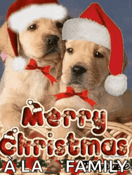 Merry Christmas Wishes Ala Family Puppy GIF