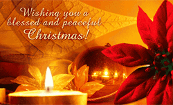 Merry Christmas Wishes Blessed And Peaceful GIF