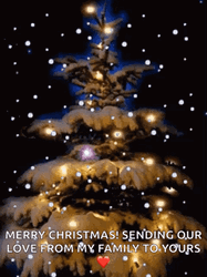 Merry Christmas Wishes Sending Love GIF