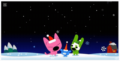 Merry Christmas With Hoops And Yoyo GIF
