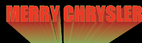 Merry Chrysler Lettering Red 3D GIF