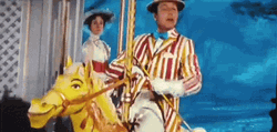 Merry Go Round Yellow Horse Ride GIF