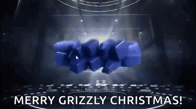 Merry Grizzly Christmas Message GIF