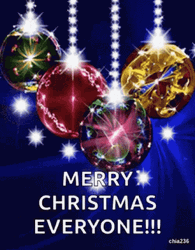 Merry Xmas Everyone Shiny Christmas Balls GIF