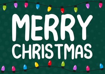 Merry Xmas Multi Colored Festive Lights GIF