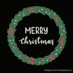 Merry Xmas Wreaths GIF