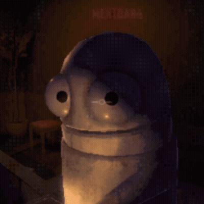 Mertbaba Cartoon Character Standing In Darkness GIF