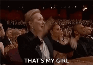 Meryl Streep Cheering Thats My Girl GIF