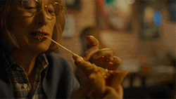 Meryl Streep Enjoying Cheesy Pizza GIF
