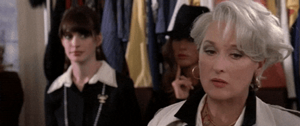 Meryl Streep Miranda Priestly Side Eye GIF