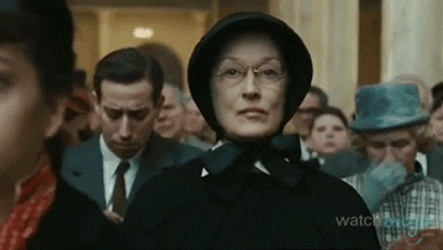Meryl Streep Sign Of The Cross GIF