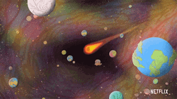 Mesmerizing Orange Sliver Of Light Meteor Shower GIF