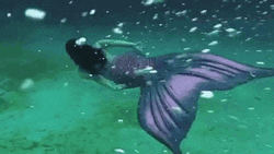 Mesmerizing Siren Deep Swimming GIF