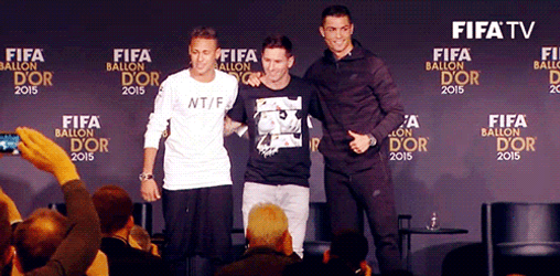 Messi And Ronaldo FIFA Awards Night Thumbs Up GIF