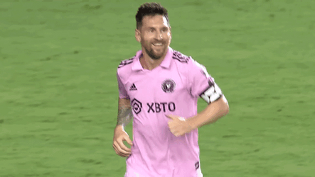 Messi Free Kick Goal Score Happy Jog GIF