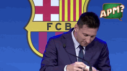 Messi Speech Wiping Nose