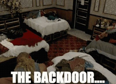 Messy Bedroom With The Backdoor GIF