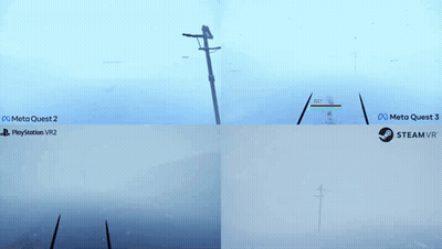 Meta Quest 2 And Meta Quest 3 Are Shown On A Screen GIF