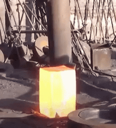Metal Being Heated By Hammer GIF