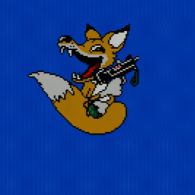 Metal Gear 2 Solid Snake Logo With Fox Holding Microphone GIF